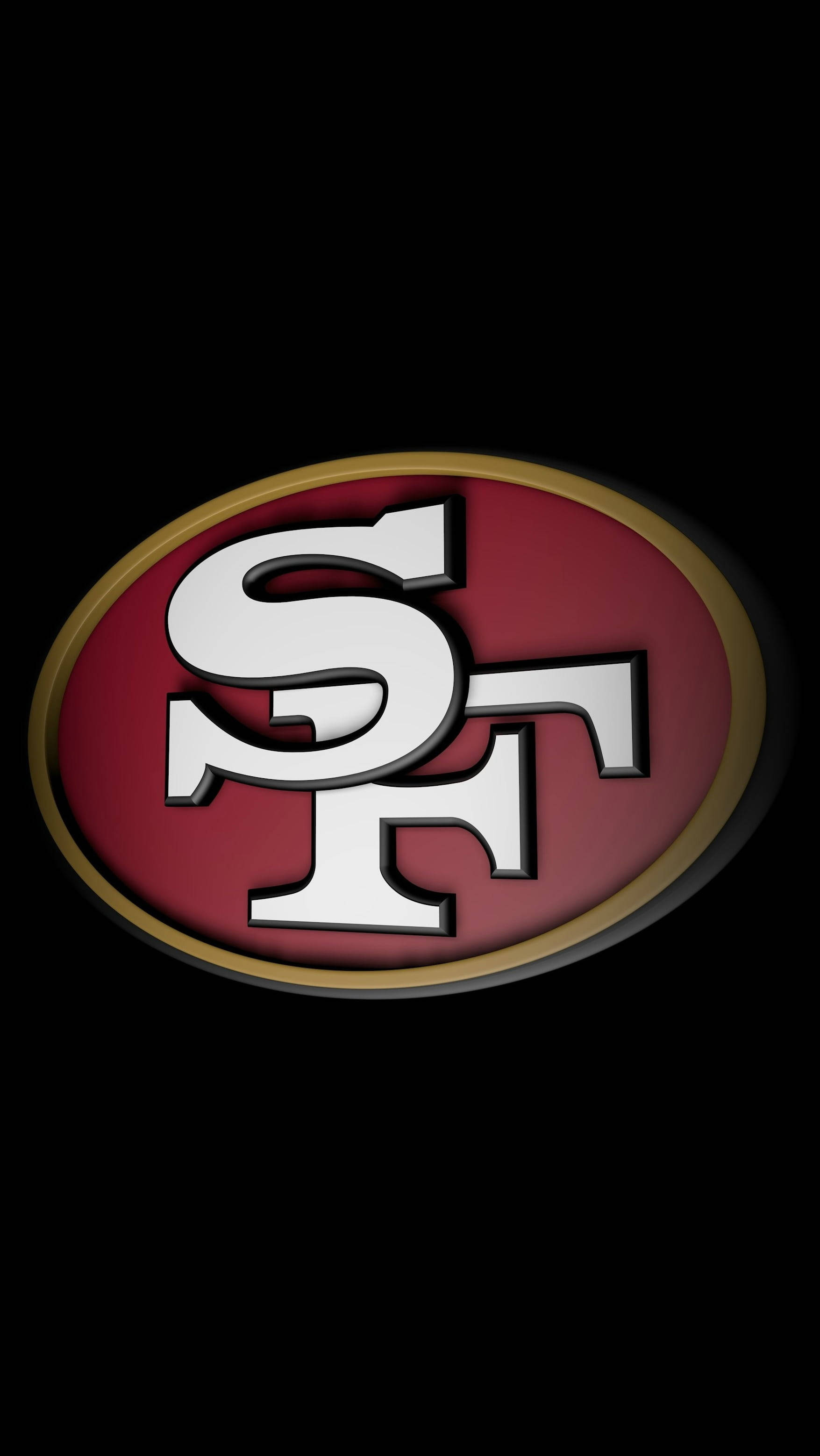 Black SF 49ers iPhone Wallpaper