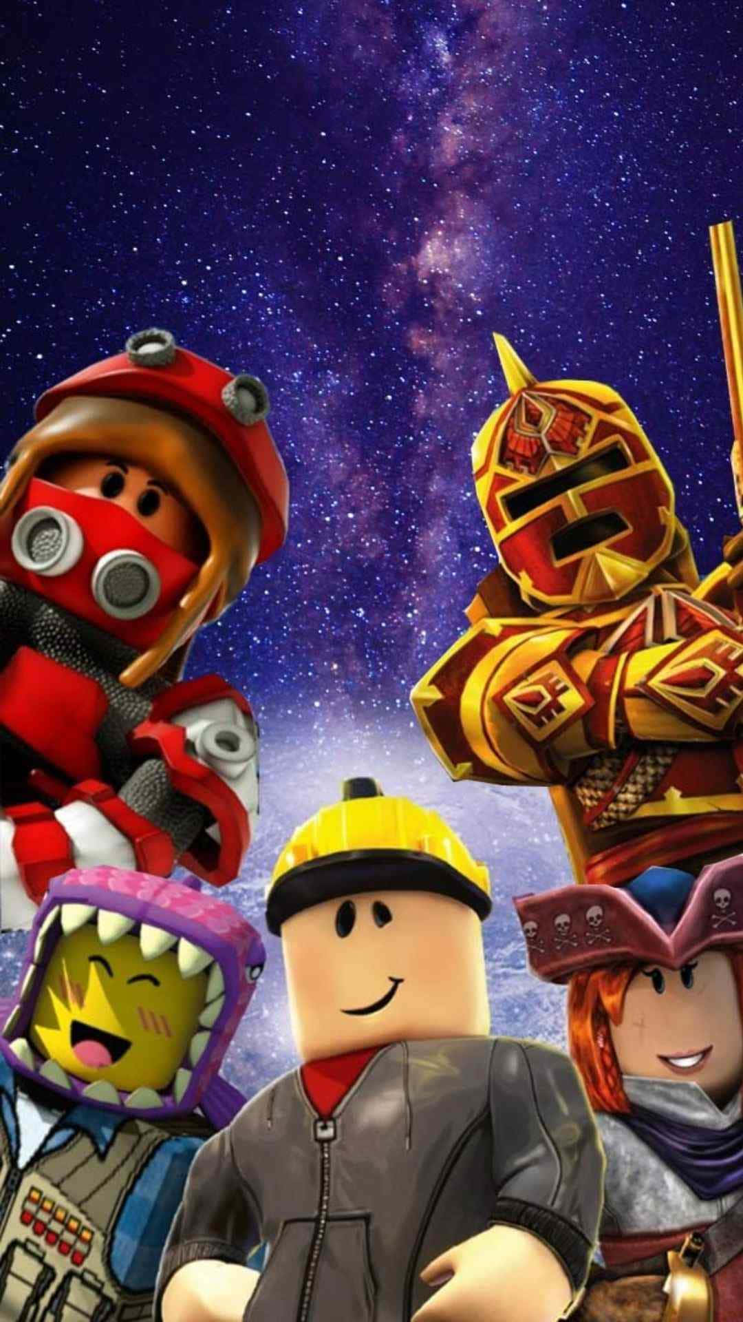 Download Roblox Galaxy Character Design iPhone Wallpaper