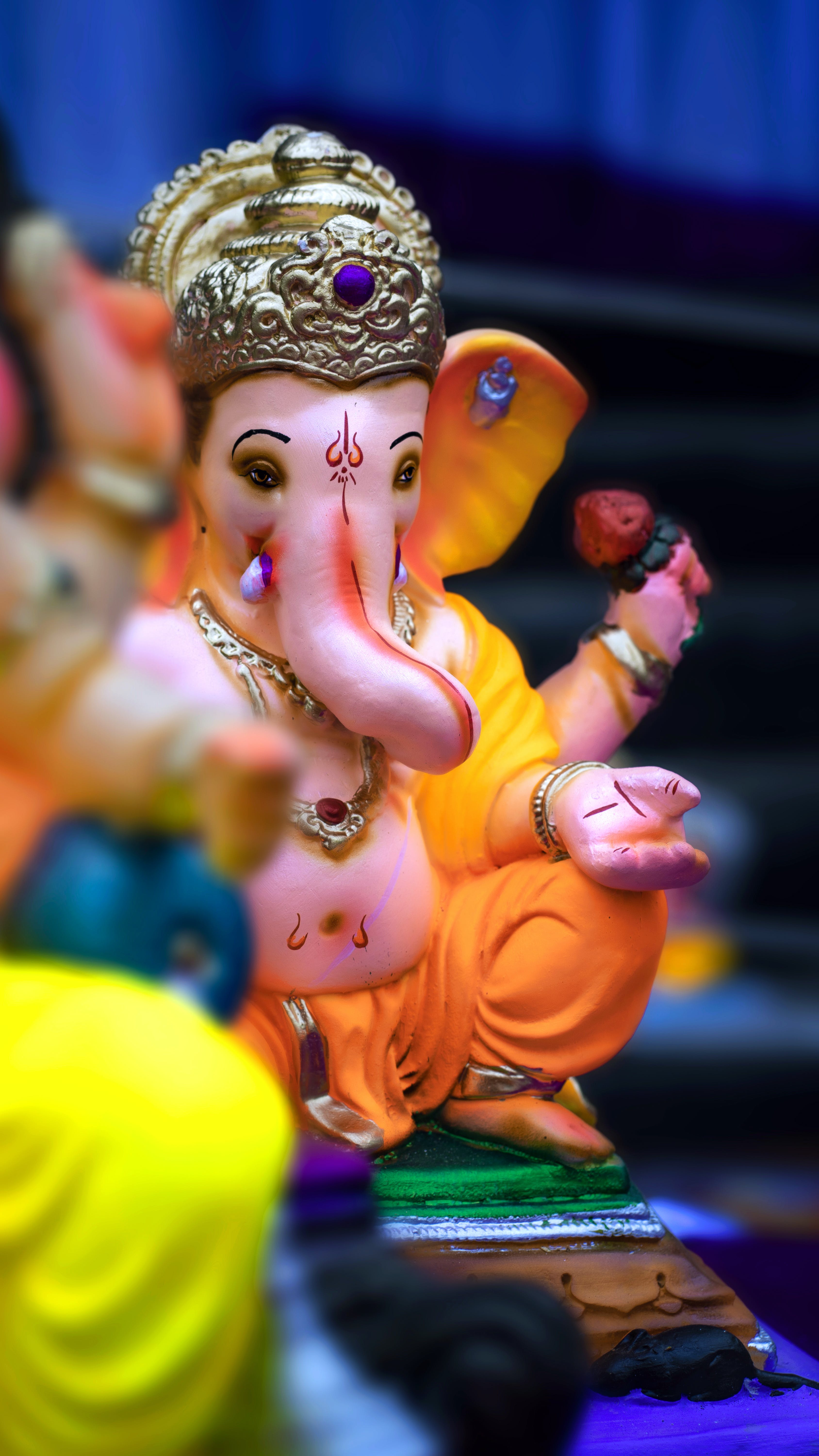 Ganesh Figurine in Close Up Shot · Free
