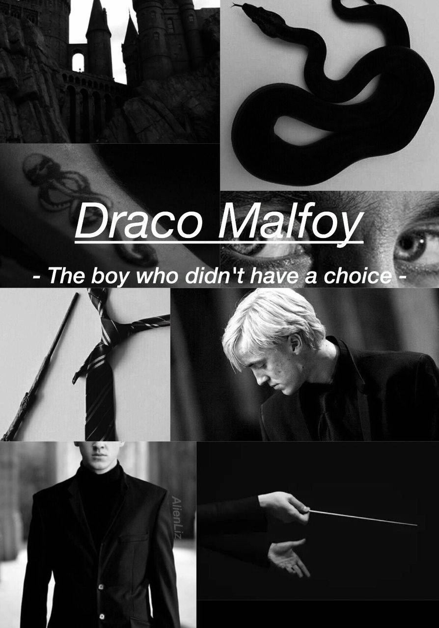 Download Monochrome Black Aesthetic Draco Malfoy Wallpaper