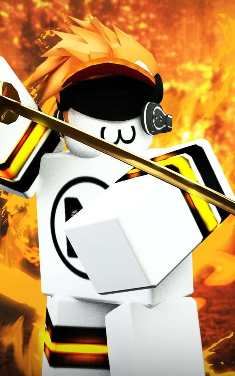 Download Roblox iPhone Ninja Character Fire Wallpaper