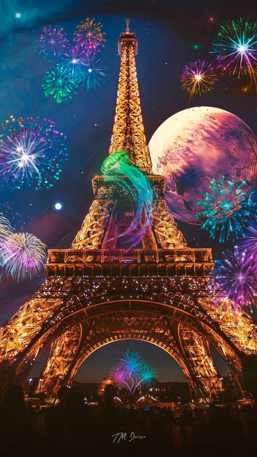 Eiffel Tower Art iPhone Wallpaper. Eiffel tower art, Best photo background, Eiffel tower