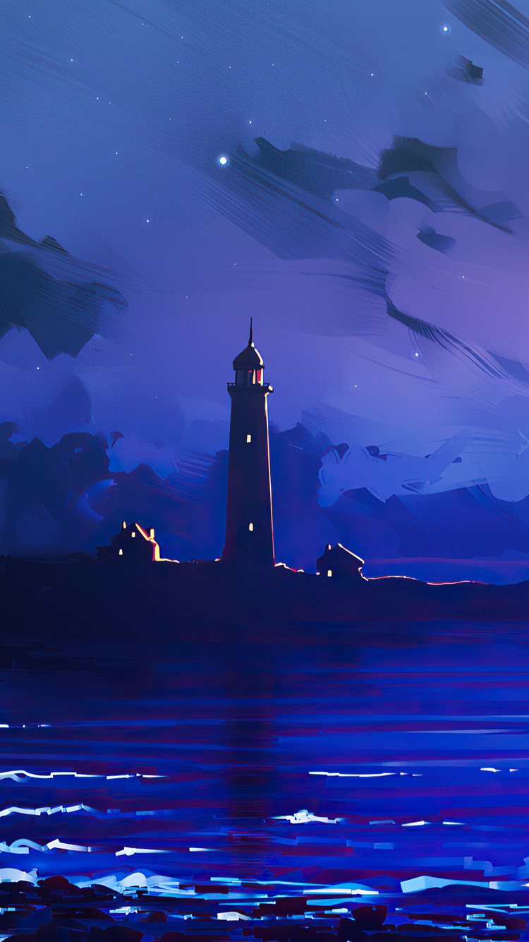 Lighthouse Minimal Paint Art