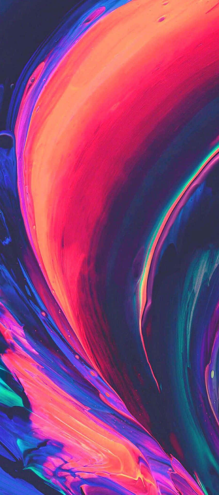 Download IPhone X Abstract Multi Colored Paint Swipes Wallpaper
