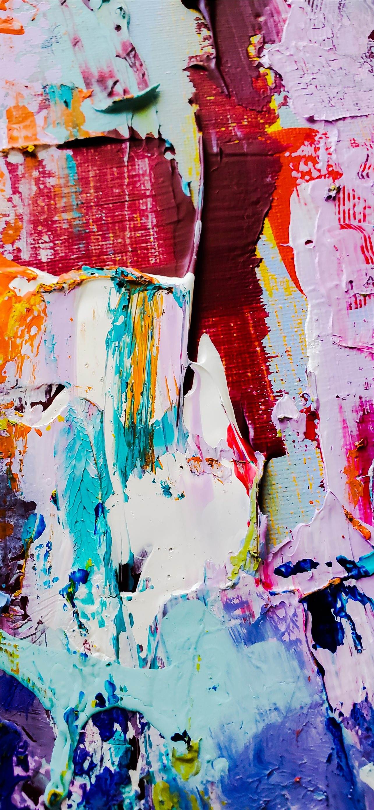 red blue and yellow abstract painting iPhone Wallpaper Free Download