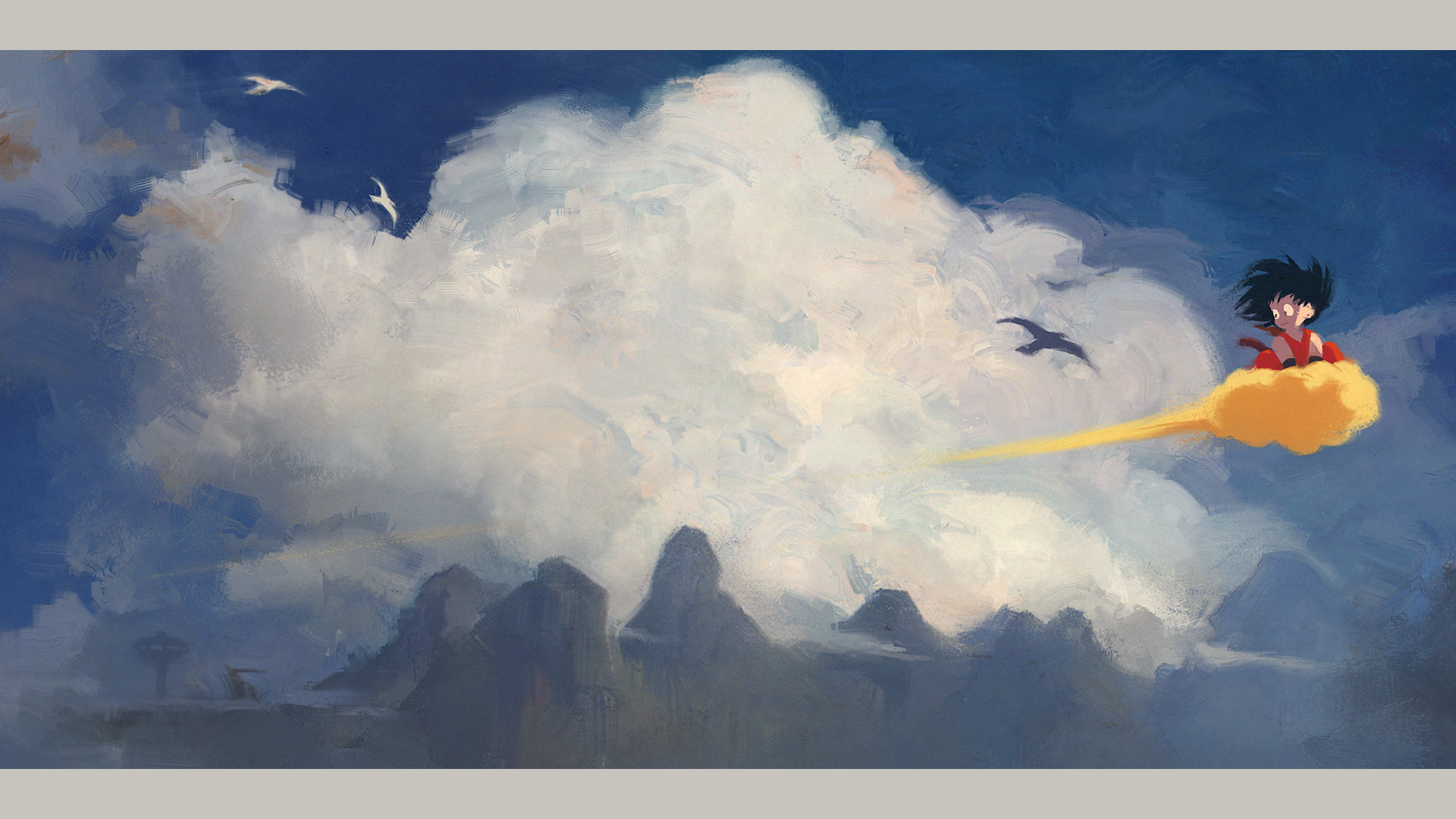 Dragon Ball Son Goku Nimbus Wallpaper:1920x1080