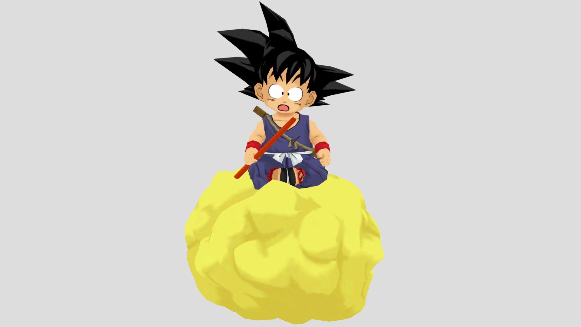 Son Goku and Kintoun Nimbus Free 3D model by Antouss [0e05229]