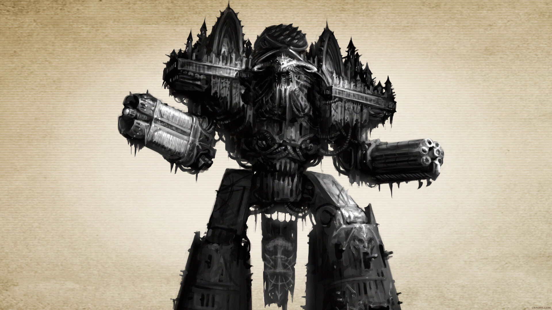 Primarch Daemon Titan Larva of Nihilus The Horus Heresy Fan Art