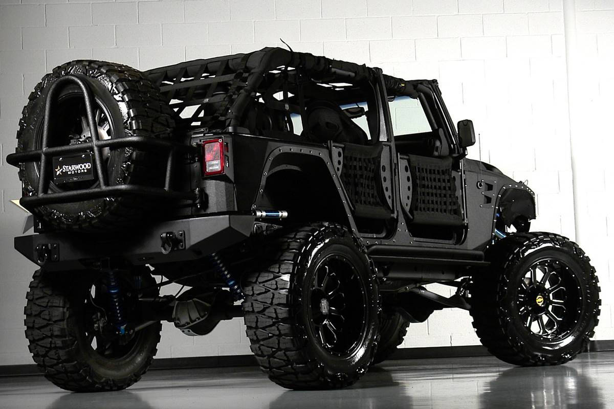 Download Custom Black Jeep Wrangler Wallpaper