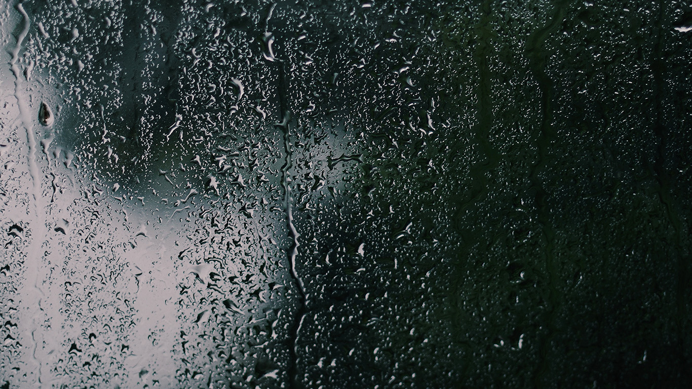 Nature Rain Window Dark Wallpaper