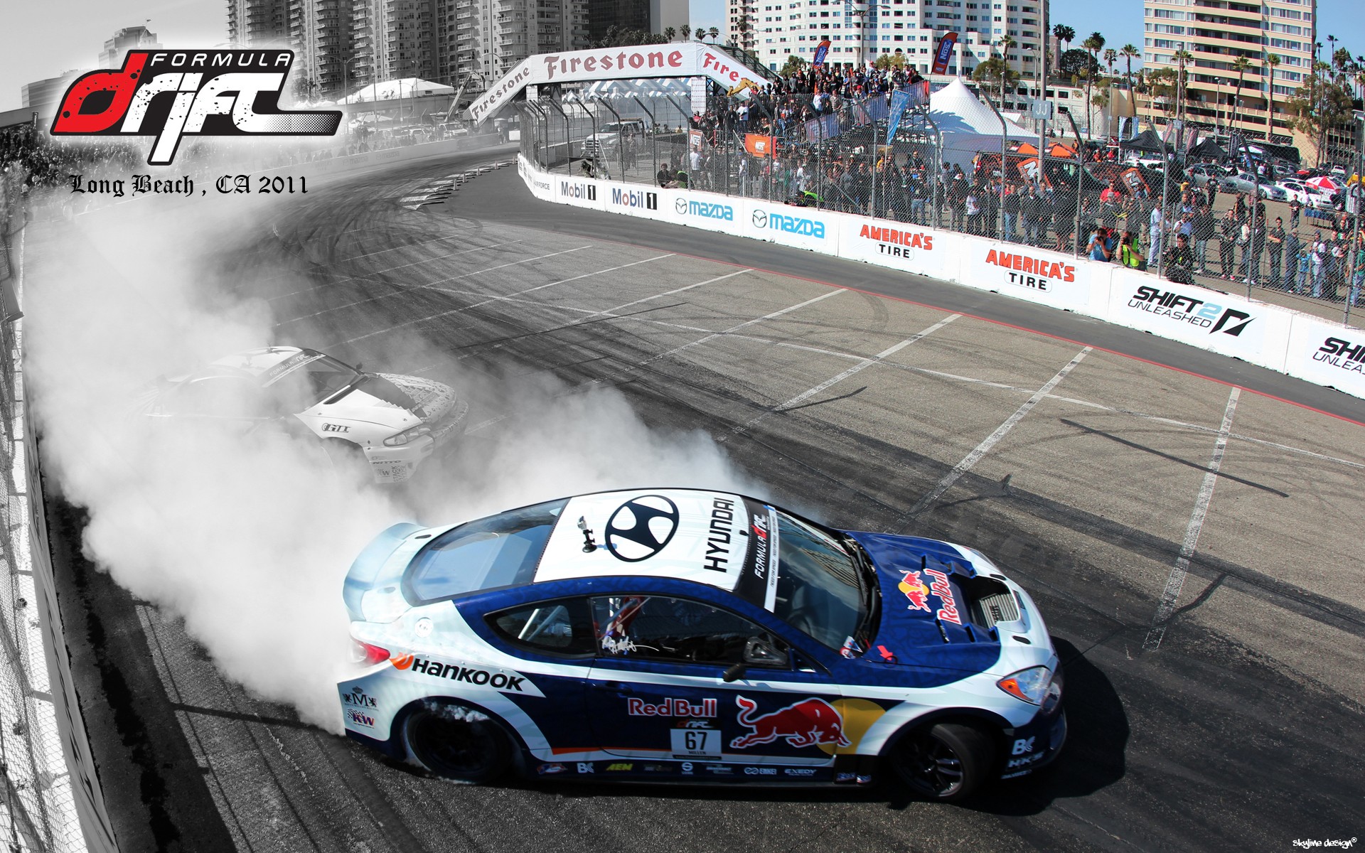 Beach cars drifting cars racer formula drift hyundai drifting wallpaperx1200