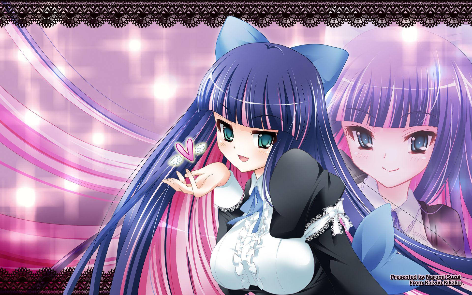 Download Anime Cute Girl Heart With Wings Wallpaper