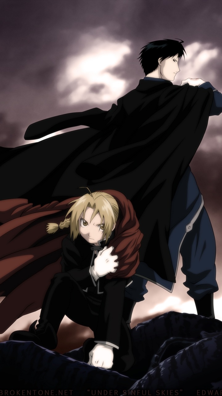 Anime FullMetal Alchemist, Roy Mustang, Edward Elric, 720x1280 Phone HD Wallpaper