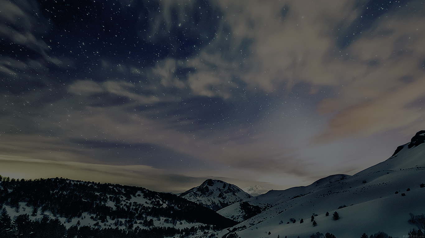 wallpaper for desktop, laptop. aurora star sky snow dark night mountain winter nature