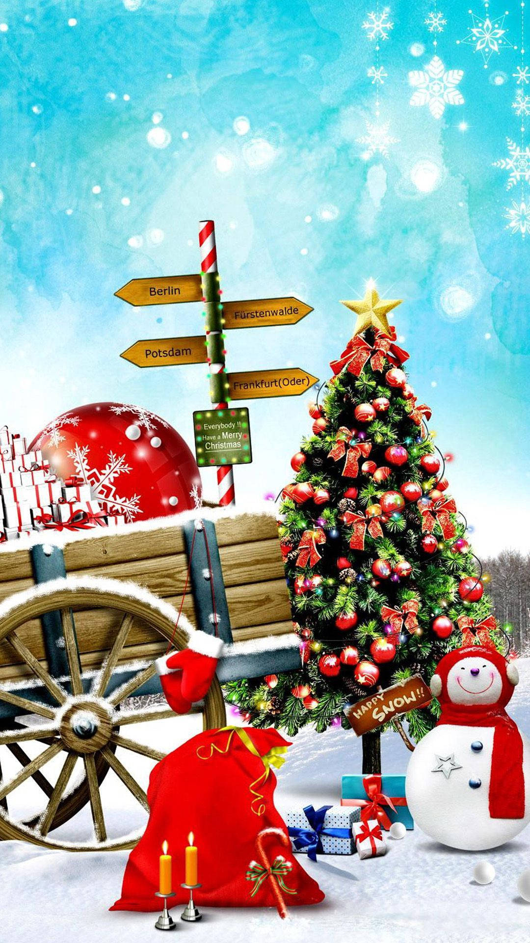 Download Festive Christmas Phone Wallpaper