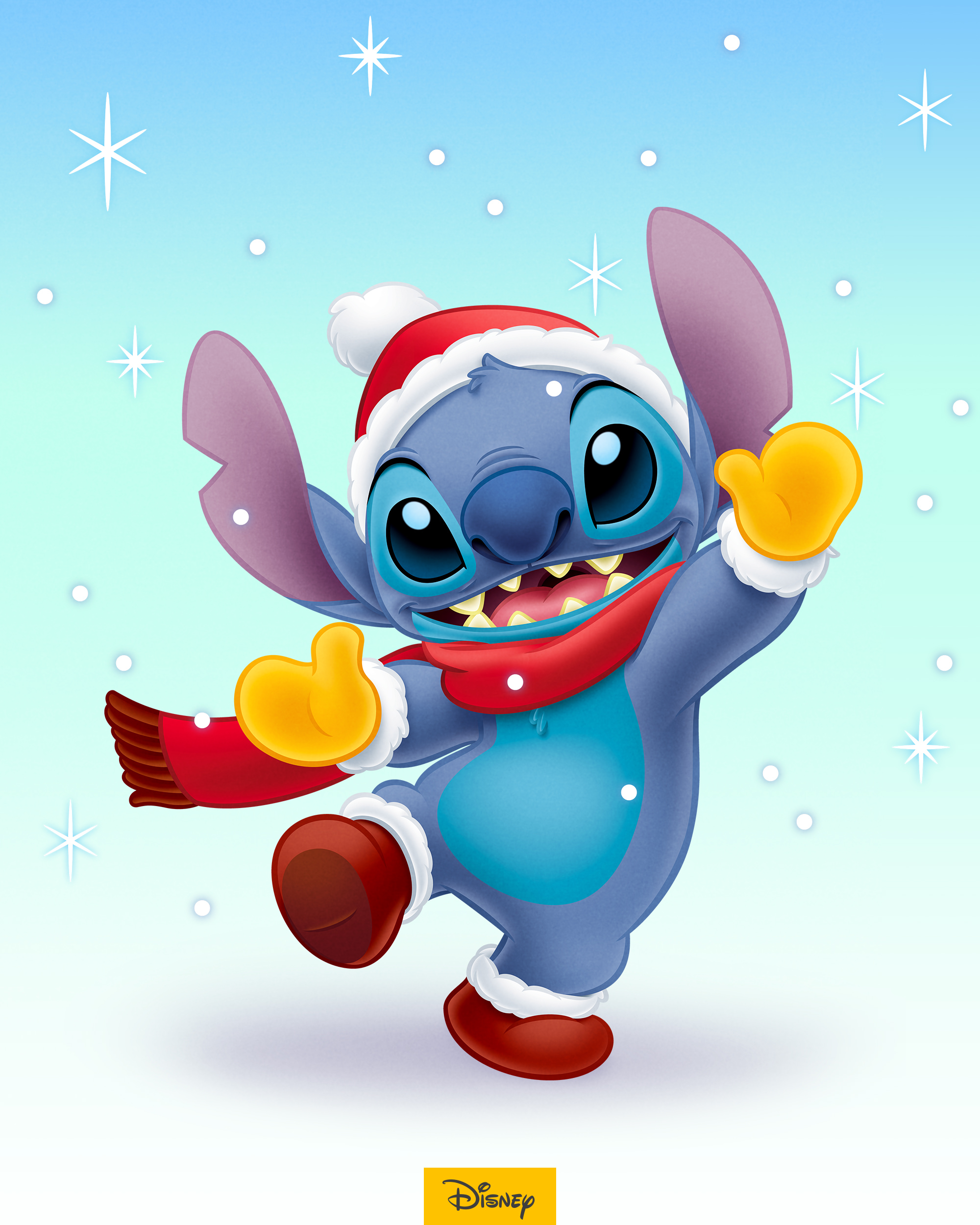 Disney is a flurry of fun with Stitch in the snow! ❄️