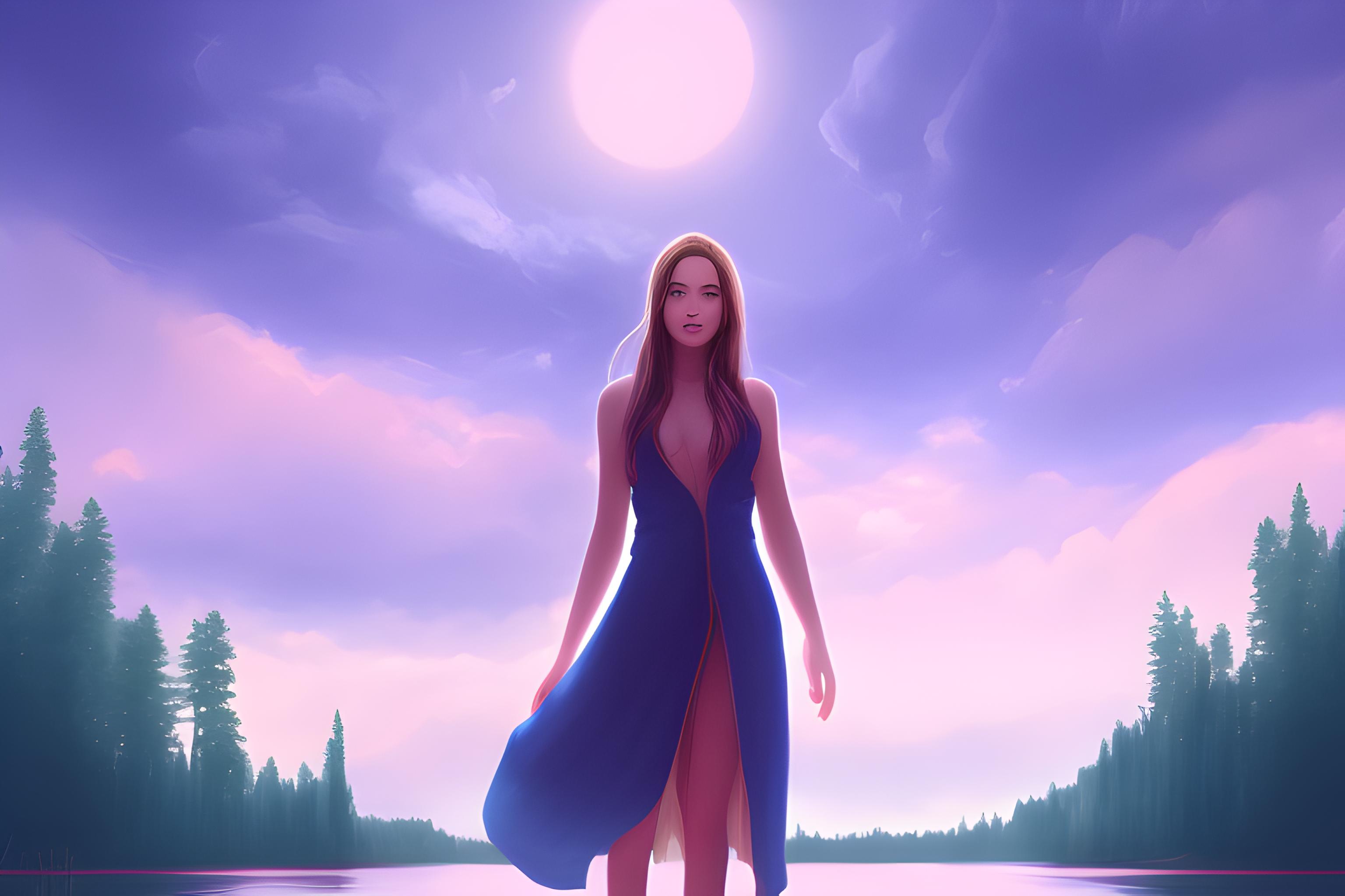 a beautiful girl stand