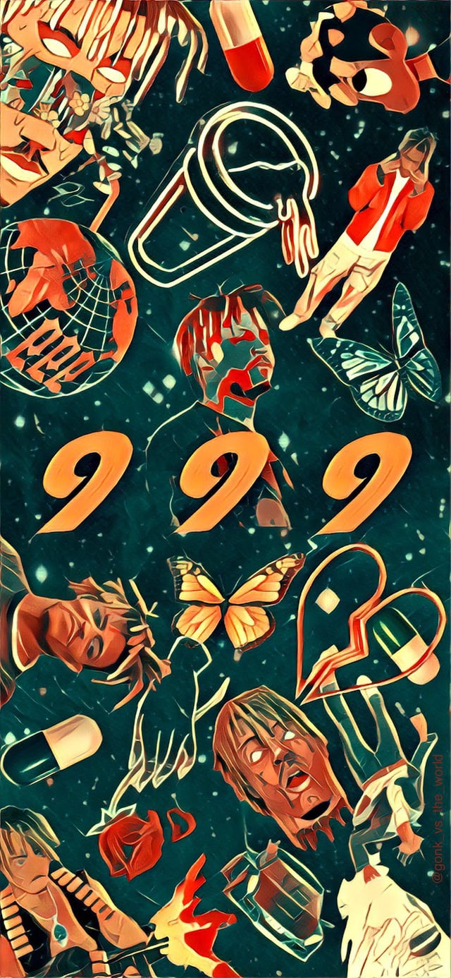 Juice Collage iPhone Wallpaper, made