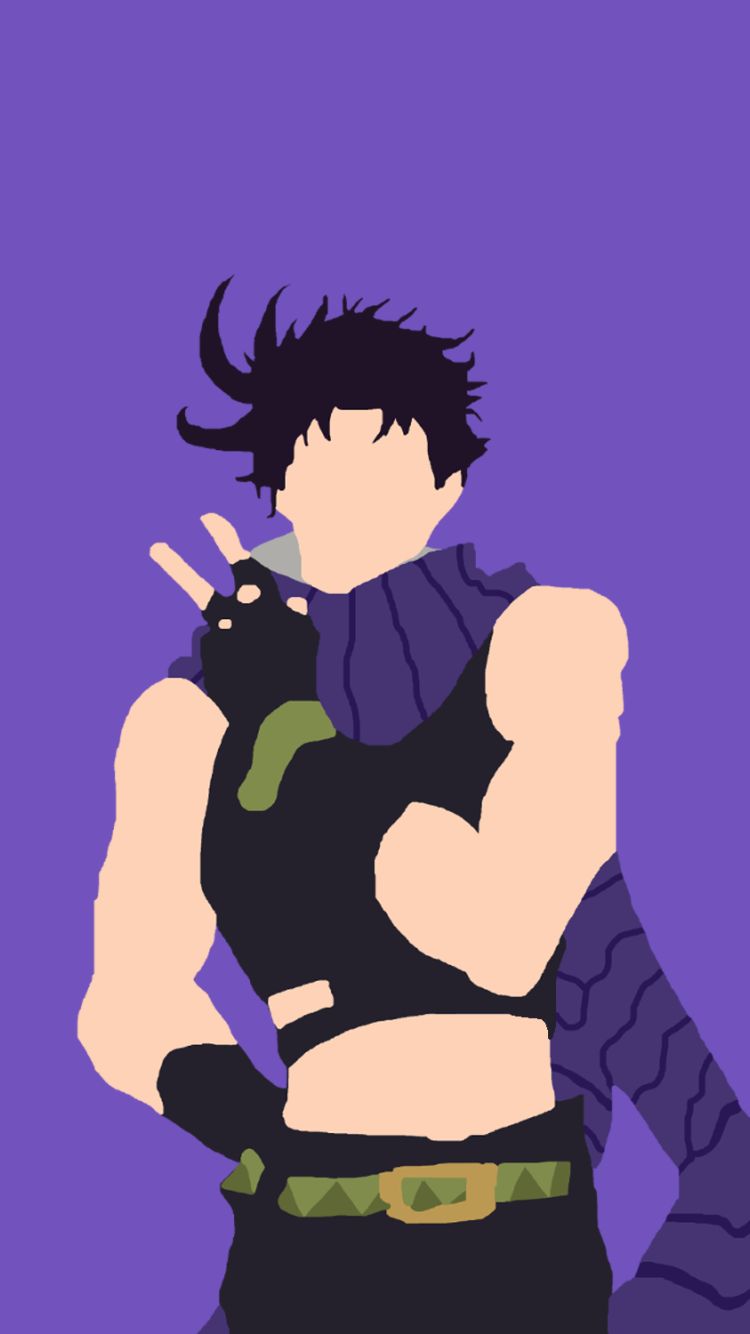 Mobile wallpaper: Anime, Scarf, Black Hair, Minimalist, Jojo's Bizarre Adventure, Joseph Joestar, Jojo's Bizarre Adventure: Battle Tendency, 1398605 download the picture for free