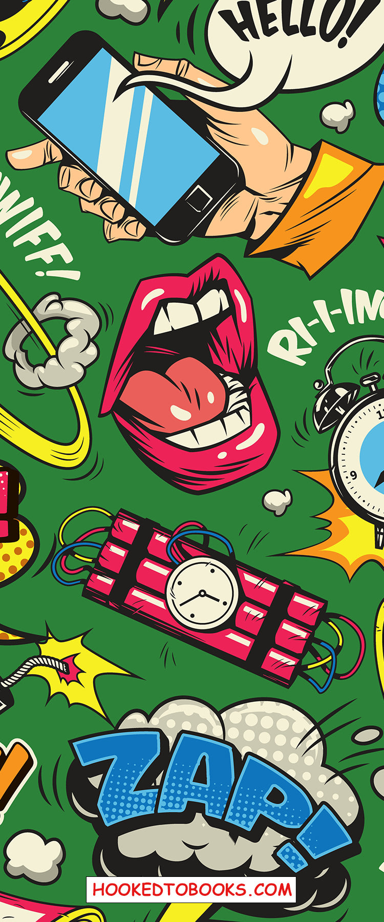 Comic Book Pop Art Digital Download Printable Bookmarks