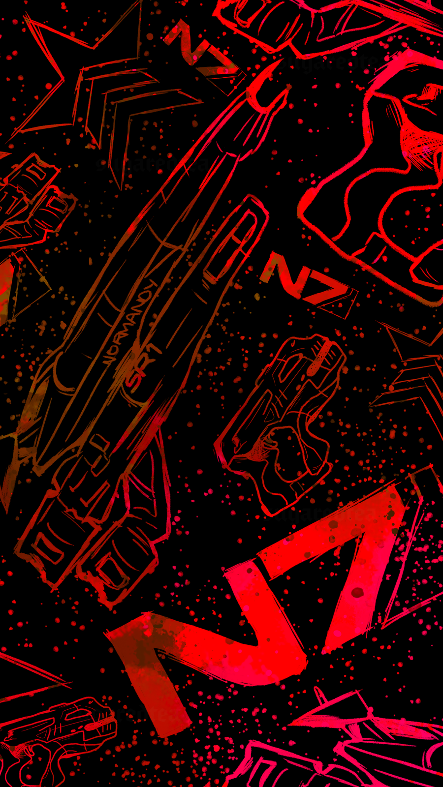 I made Mass Effect Phone Wallpaper