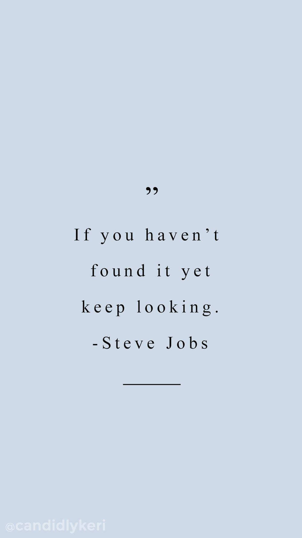 Download Steve Jobs Blue Aesthetic Quote iPhone Wallpaper