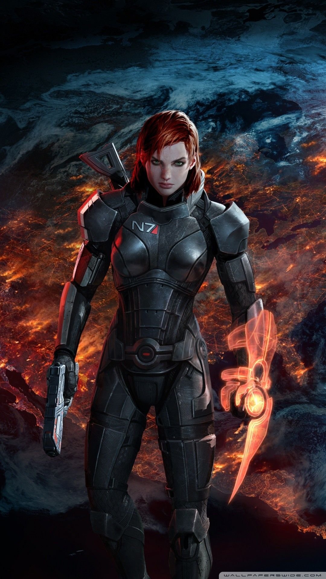 free mass effect 3 femshep phone wallpaper by paul63 Wallpaper Download