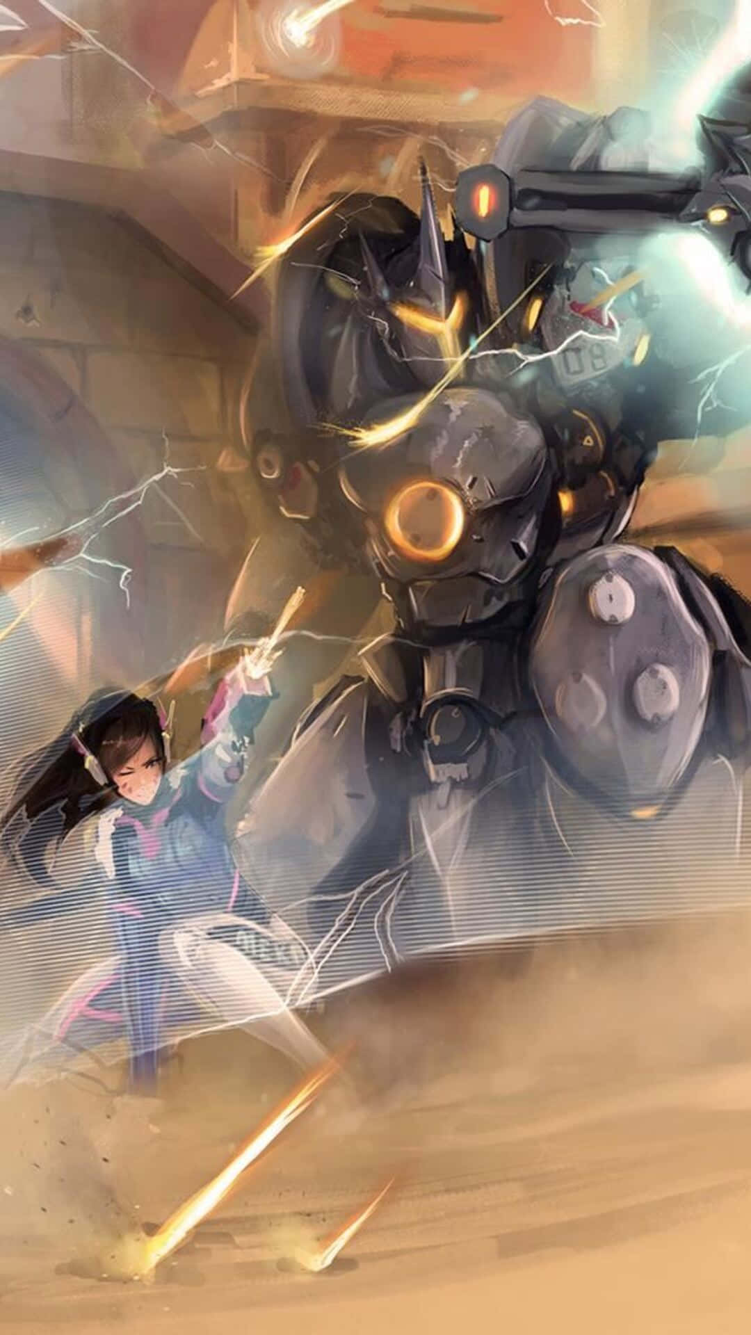 Download Pixel 3 Overwatch Background D.Va And Reinhardt