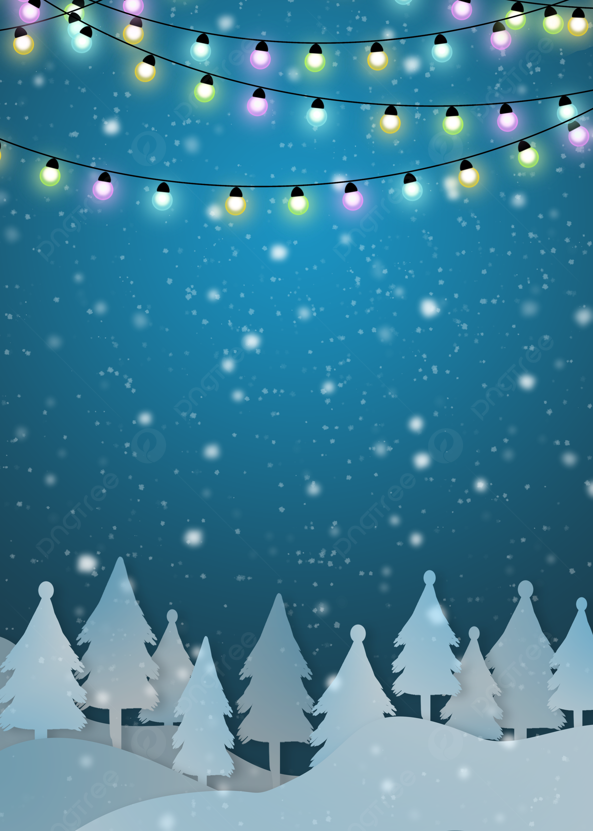 String Lights Plant Brilliant Night Sky Christmas Decoration Background Wallpaper Image For Free Download