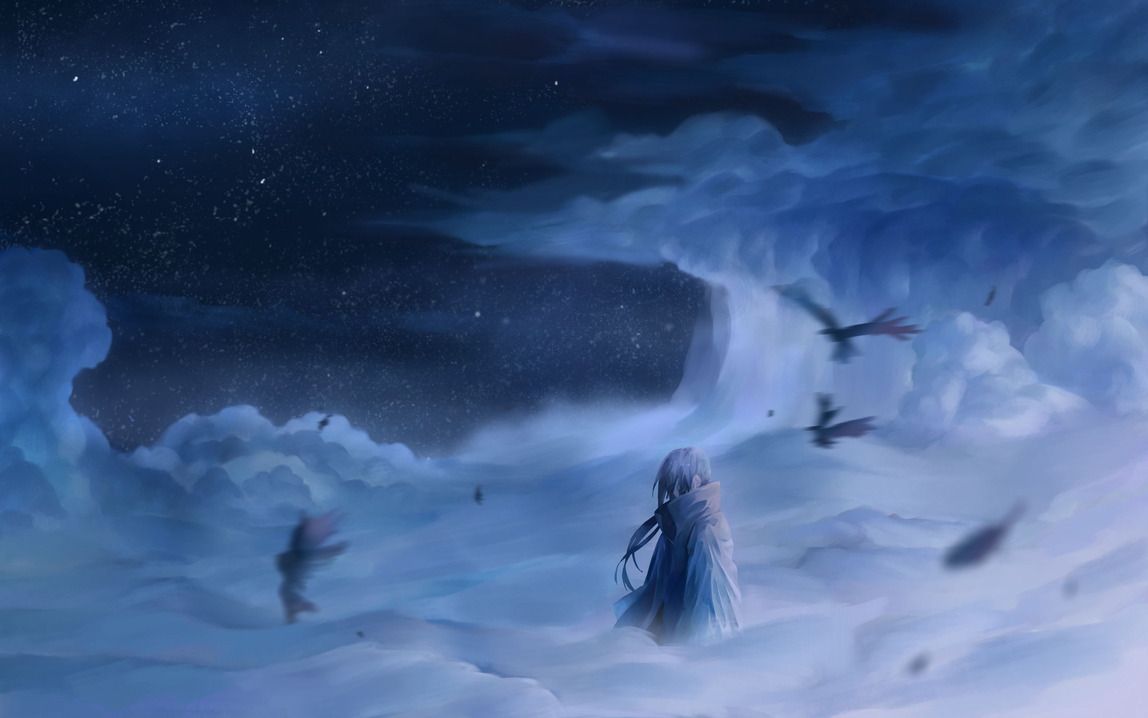 HD desktop wallpaper: Anime, Night, Naruto, Cloud, Itachi Uchiha download free picture