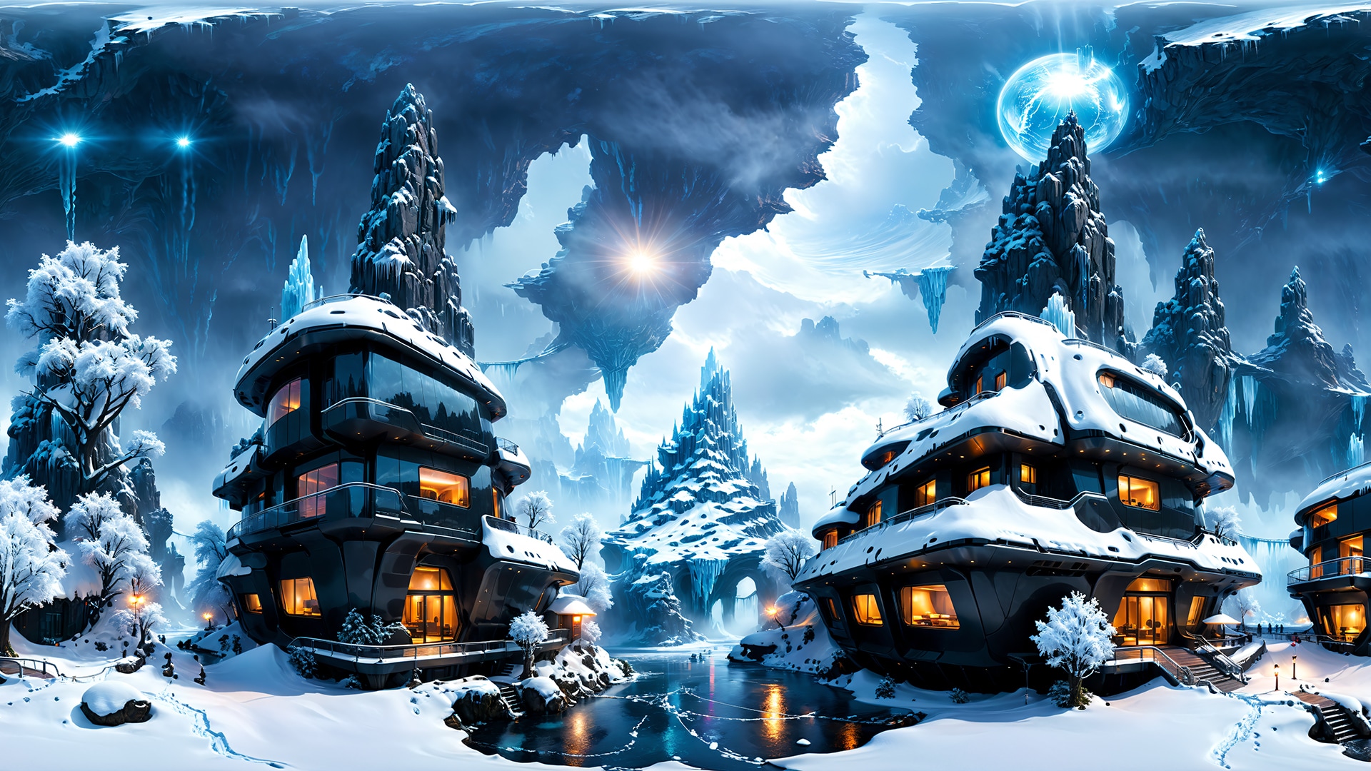 Futuristic City HDRI panorama in Materials