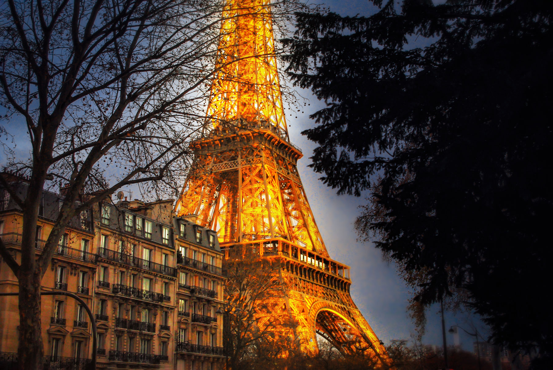The Eiffel Tower at Christmas time