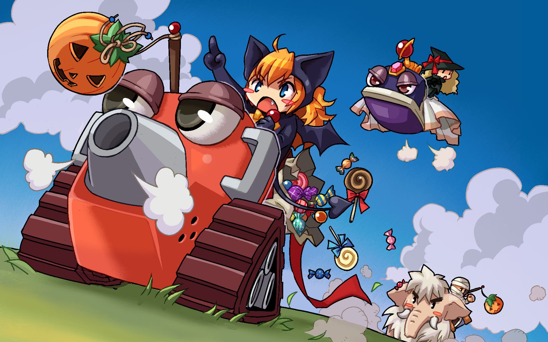 GUNBOUND Online mmo rpg artillery action fighting 1gbound anime adventure wallpaperx1200