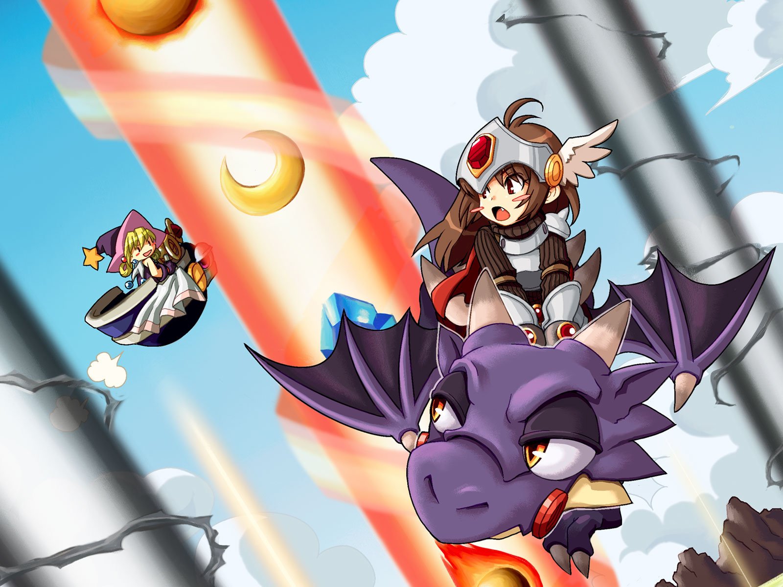 GUNBOUND Online mmo rpg artillery action fighting 1gbound anime adventure wallpaperx1200