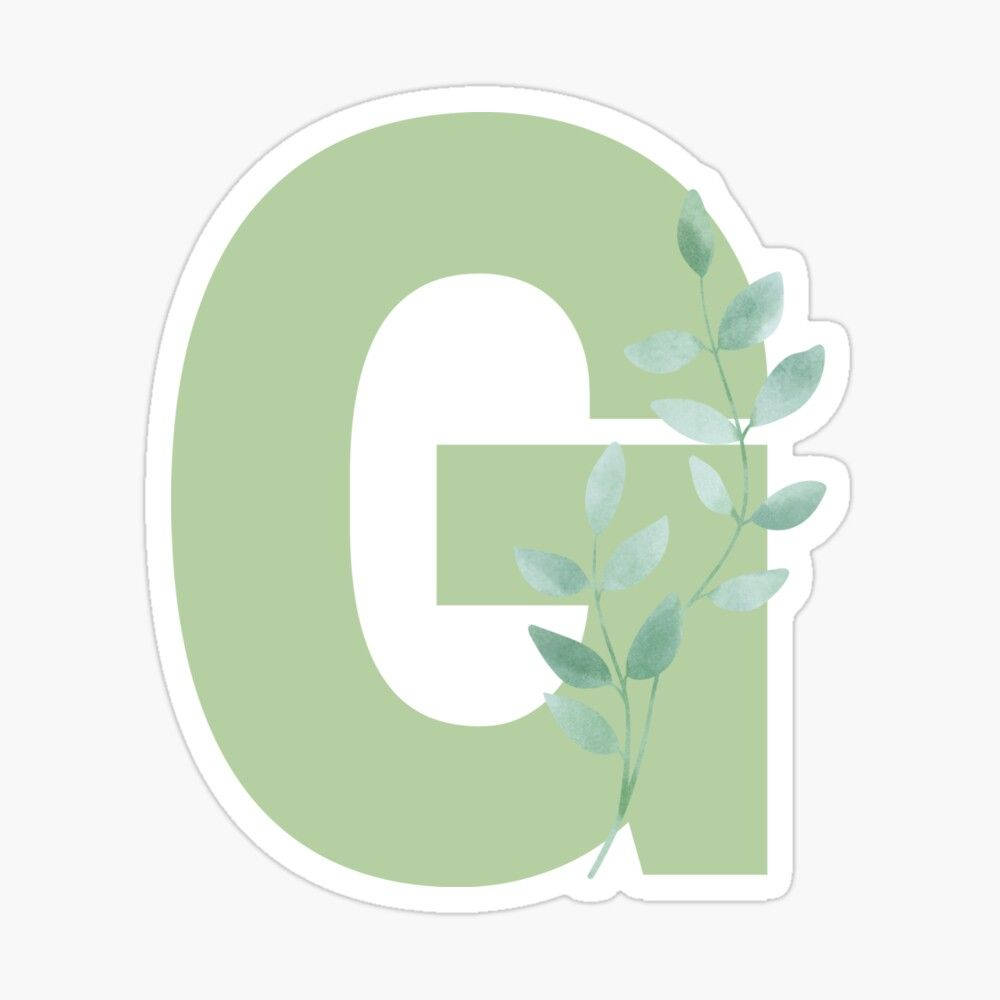 Download Vibrant Green Letter G Wallpaper