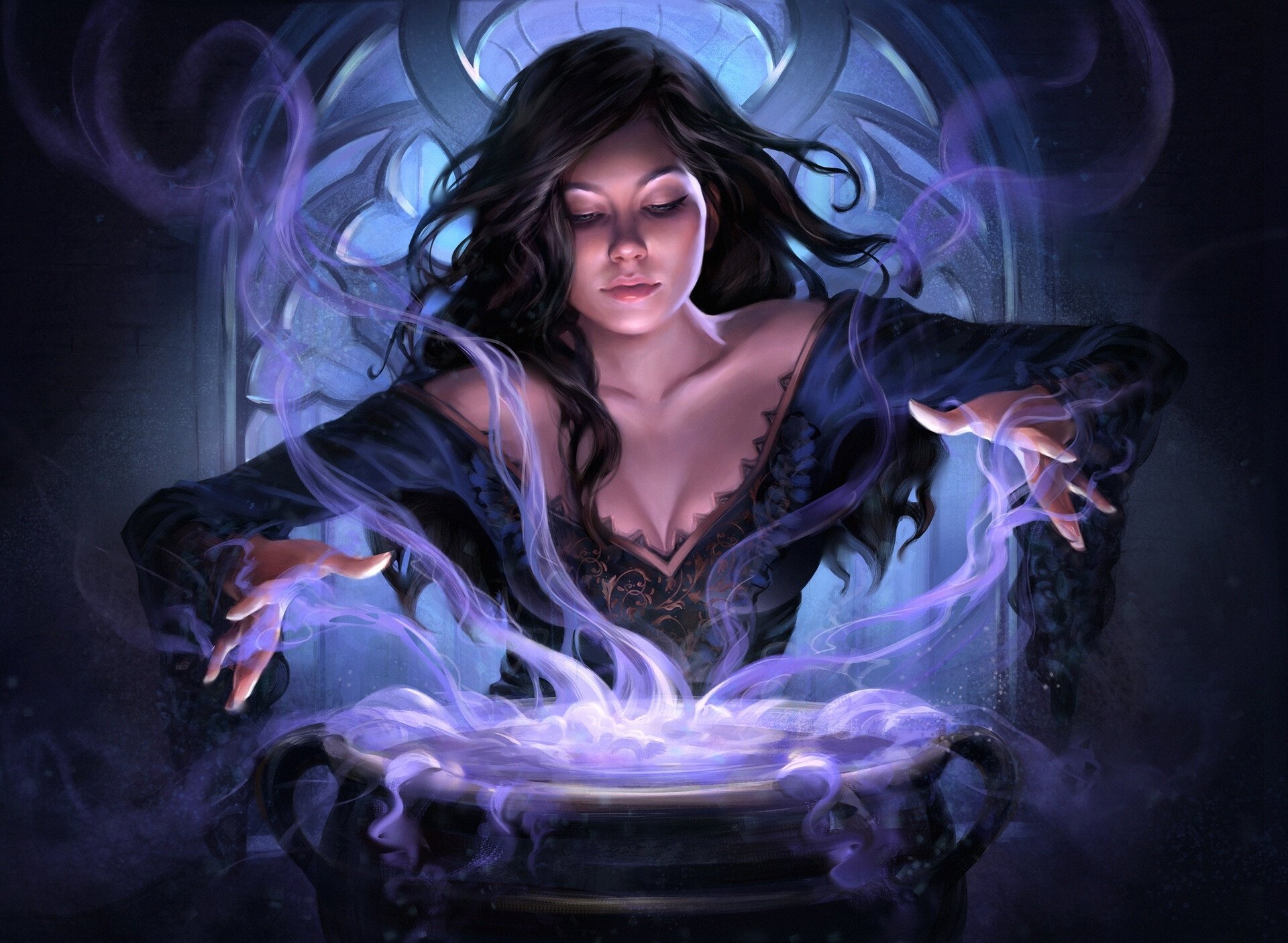 Fantasy Witch HD Wallpaper