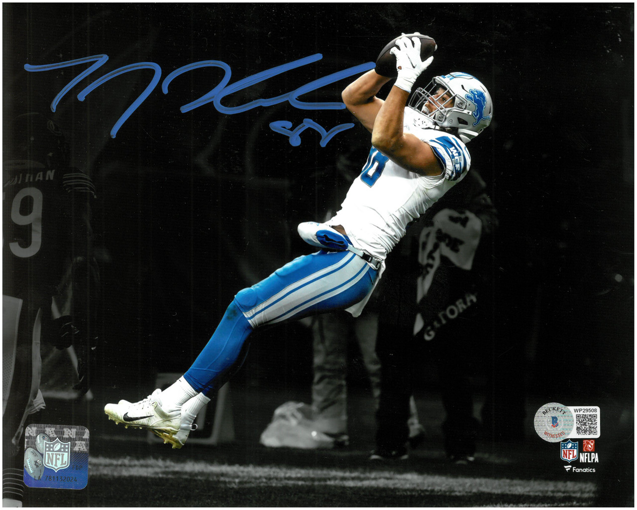T.J. Hockenson Autographed Detroit Lions 8x10 Photo City Sports