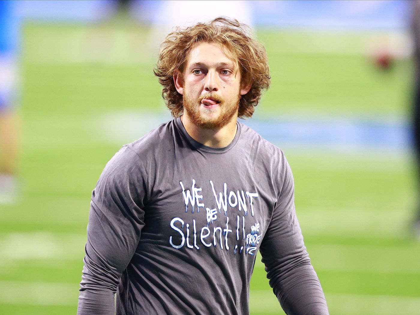 T.J. Hockenson talks Matthew Stafford, Dan Campbell and fooling Bob Quinn Of Detroit