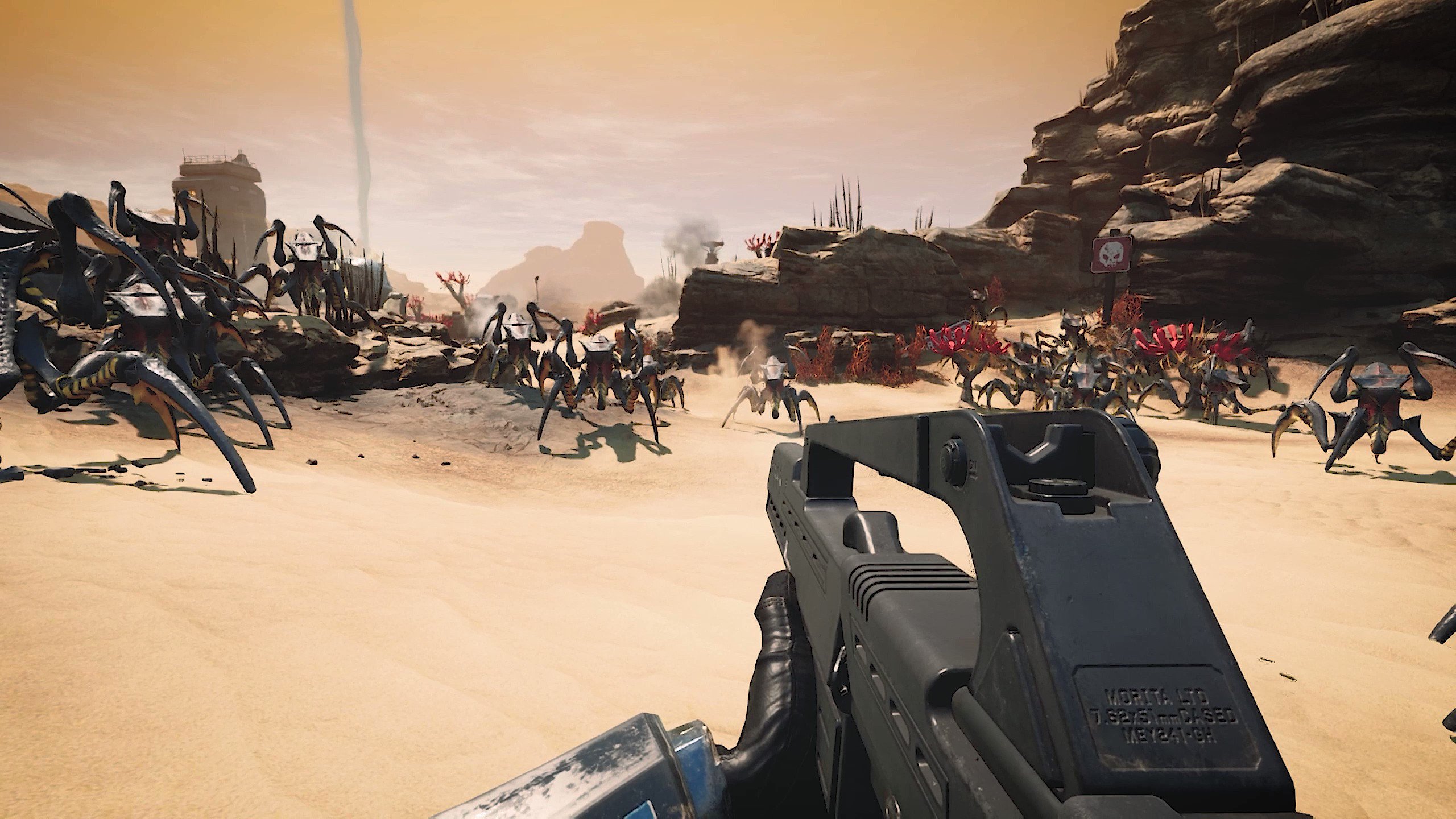 Starship Troopers: Extermination Industries is thrilled to announce that #StarshipTroopers Extermination is now available in Early Access! Join the fight today on Steam guarantees citizenship! ➡️