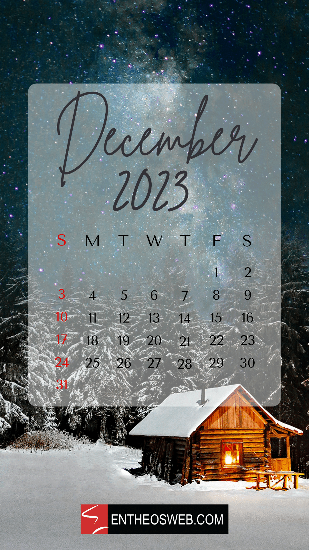 December 2023 Calendar Phone Wallpaper. EntheosWeb. Calendar wallpaper, Phone wallpaper, Wallpaper