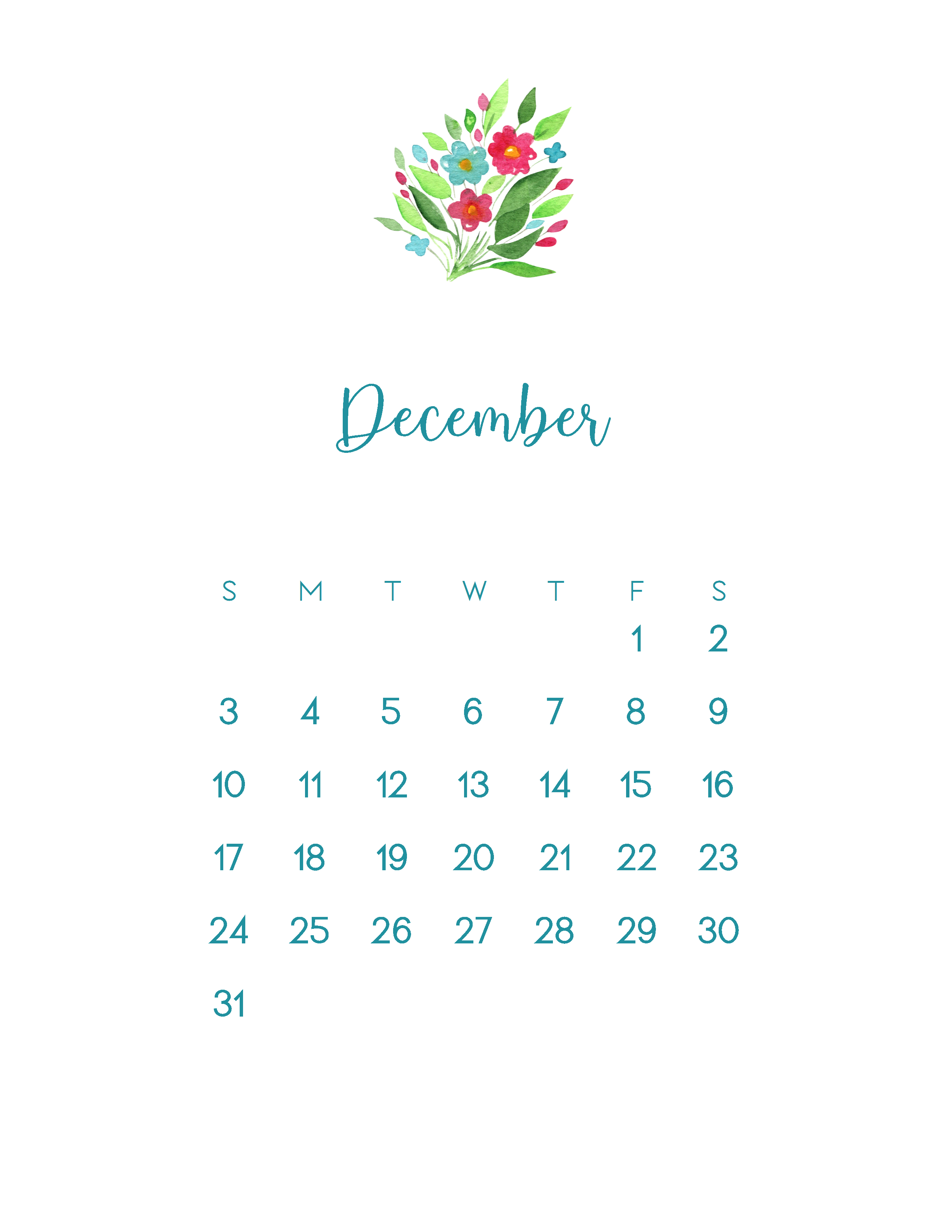 December 2023 Calendars. Simply Love Printables