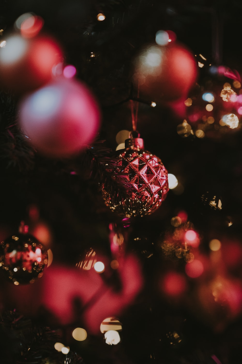 Baubles in Christmas tree photo