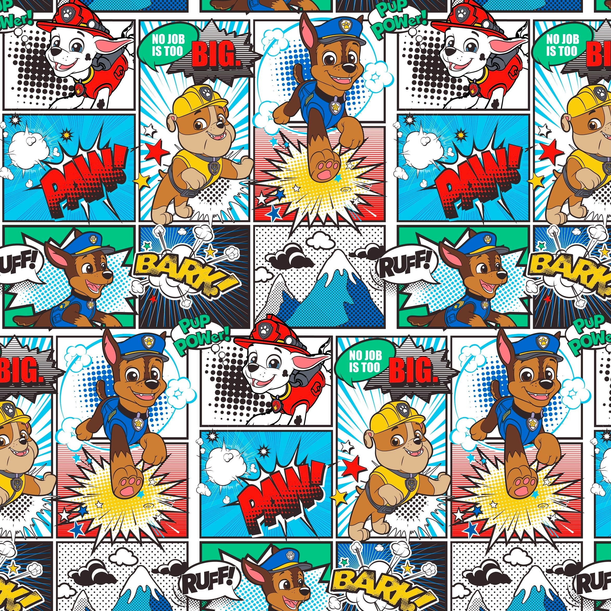 Paw Patrol Cotton Fabric Kids Fabric Nick Jr. Cartoons