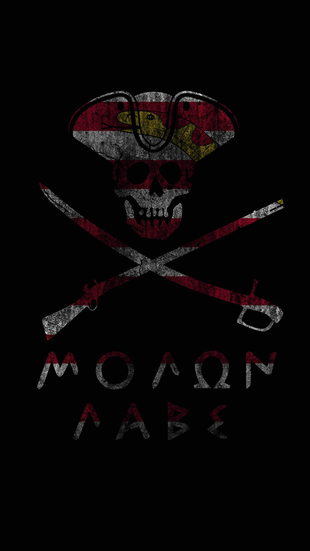 Download Pirate Skull With Letters Phone Wallpaper