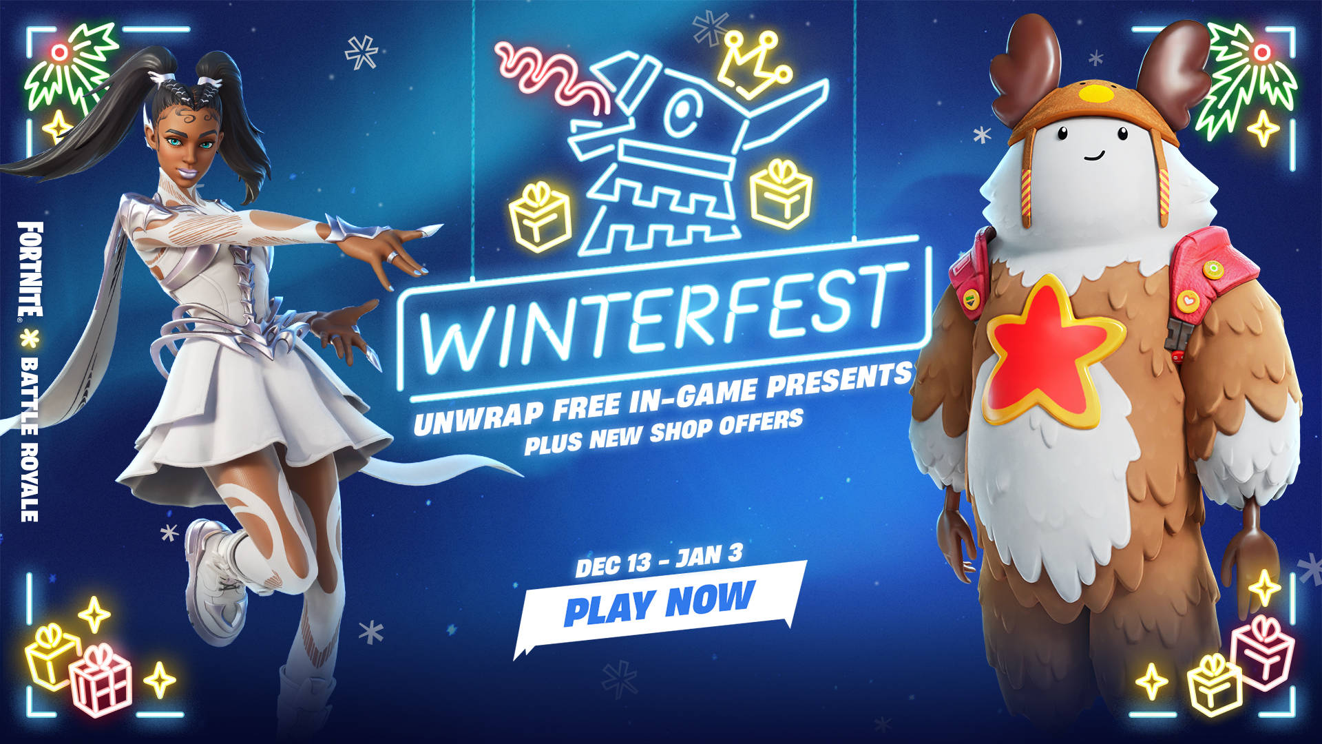 Download Winterfest 2022 Fortnite Battle Royale Desktop Wallpaper