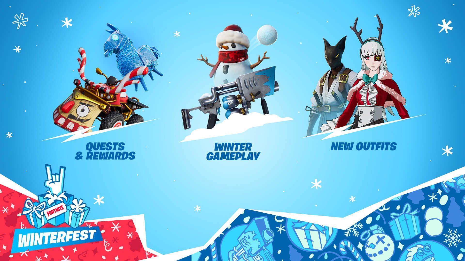 Fortnite WinterFest 2021 Cheatsheet: Challenge guide, reward list, and more