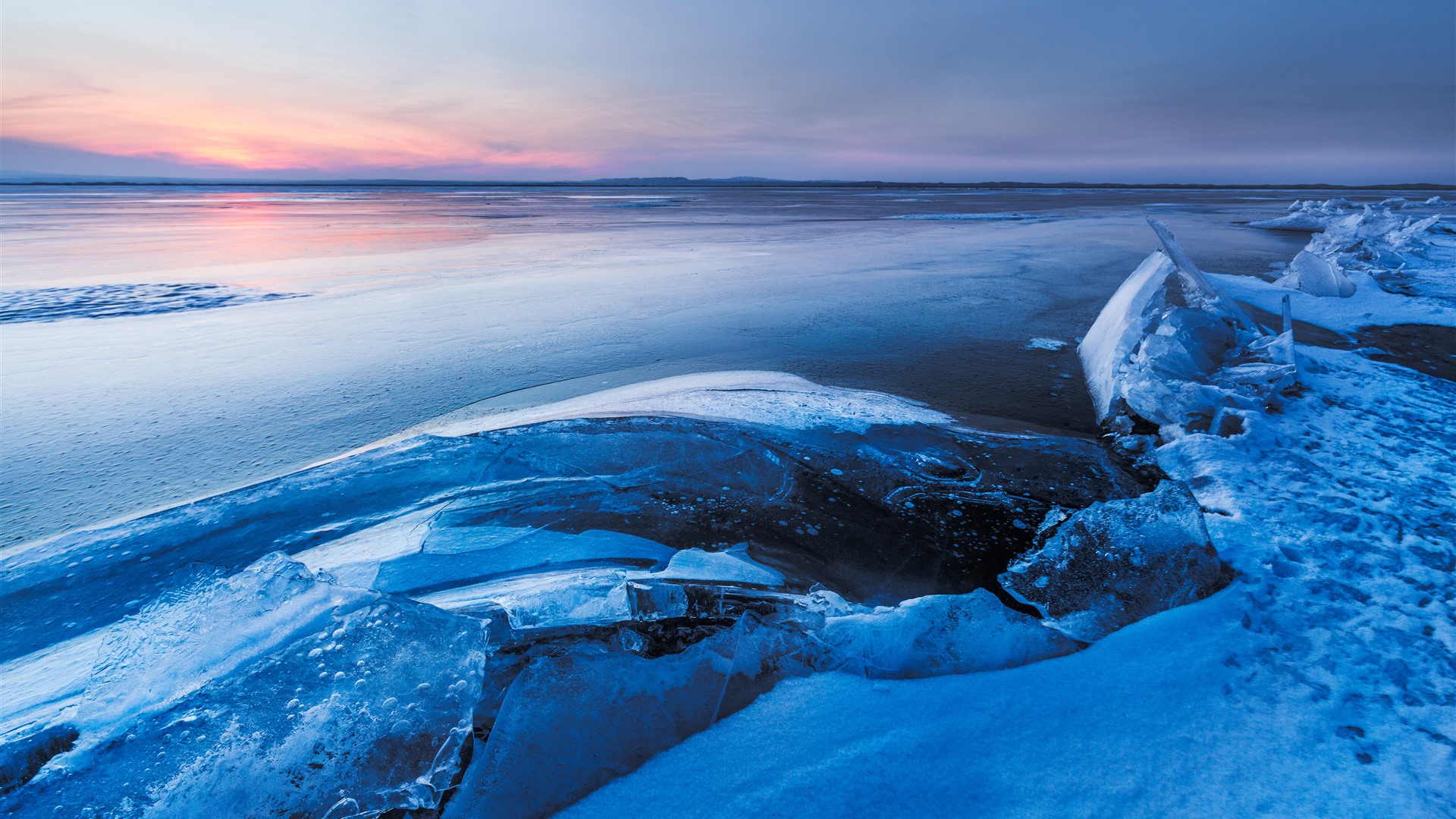 Yellow River Wuhai Winter Frozen Landscape 5K