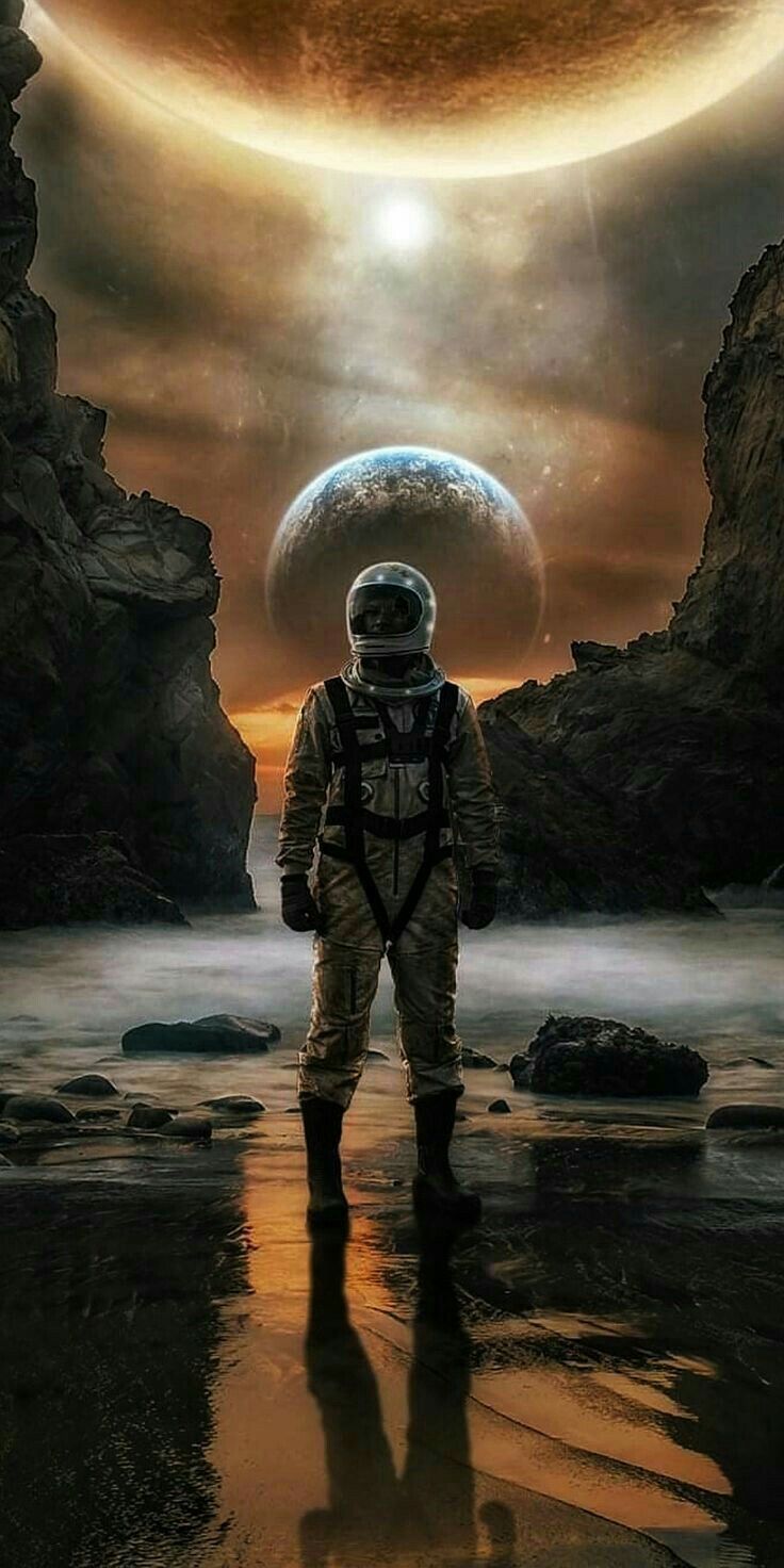 Moon Astronaut iPhone Wallpaper. Astronaut Wallpaper. Astronaut wallpaper, Sunny picture, Space art