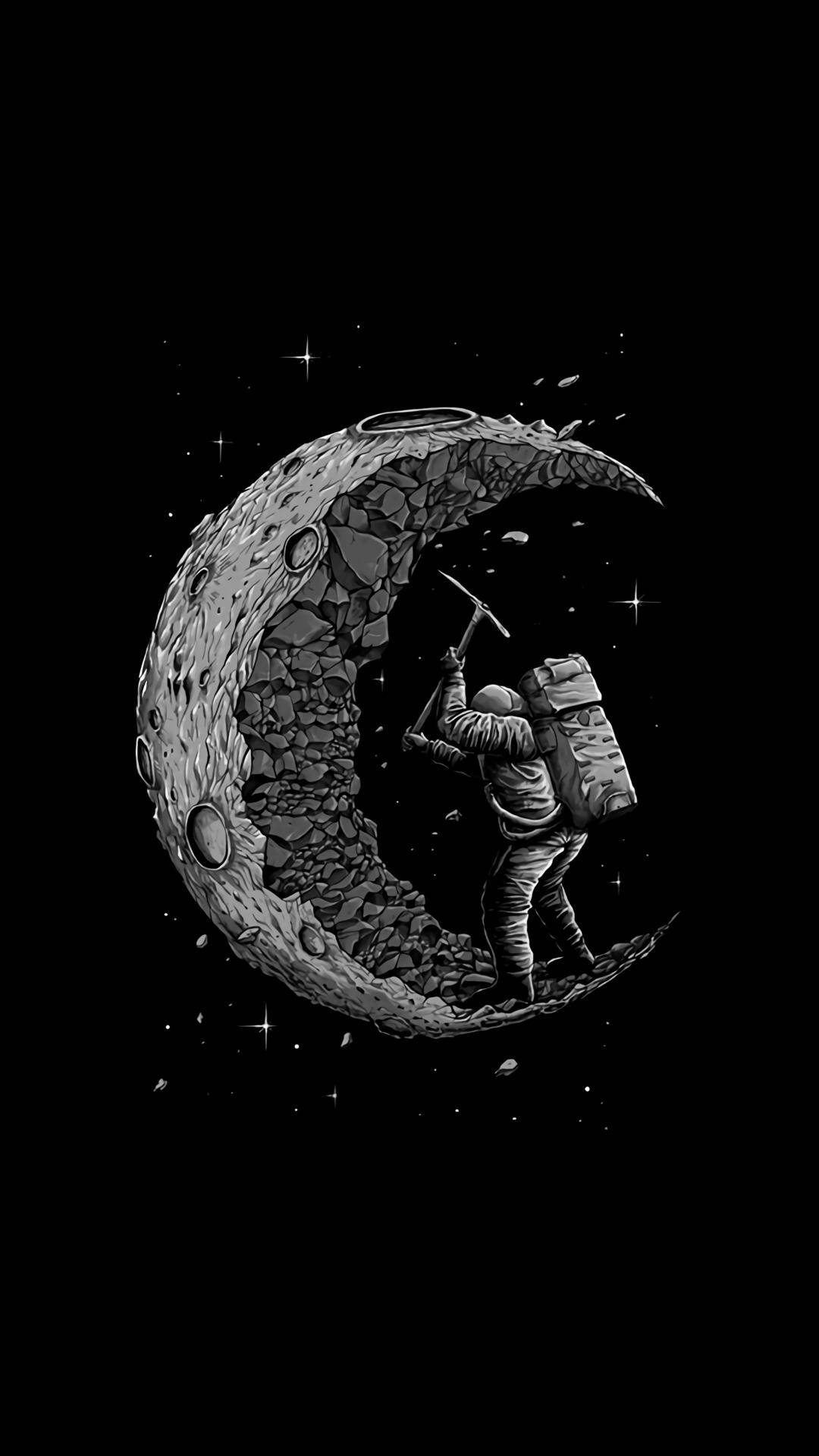 Download Moon Aesthetic Astronaut Wallpaper
