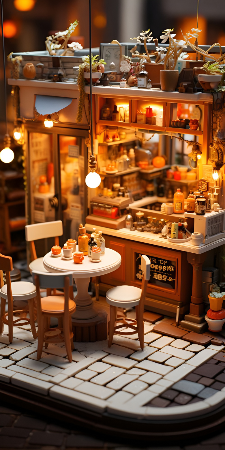 Coffee shop phone wallpaper Lofi